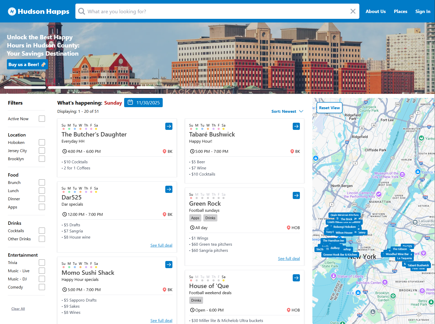 HudsonHapps local deals website