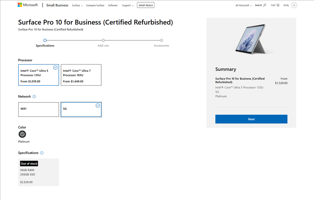 Surface Pro Availability Tracker